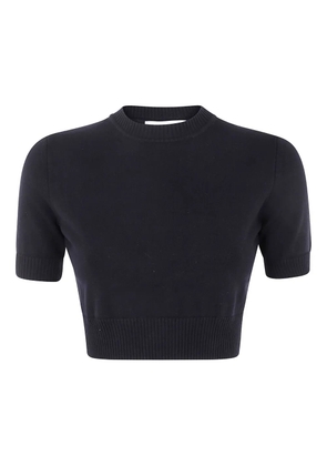 Sportmax short-sleeve crop top - Black