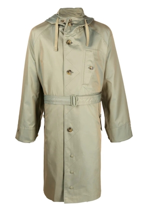 Baracuta metallic-finish trench coat - Green