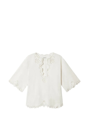 MARANT ÉTOILE Shana laser-cut top - White