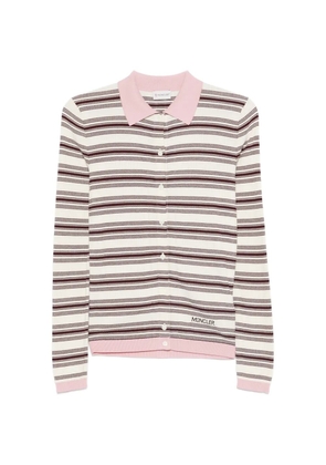 Moncler striped polo top - Neutrals