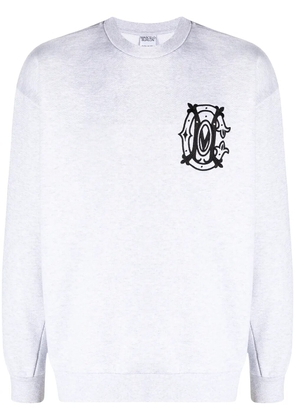 COUNTY OF MILAN logo embroidery sweatshirt - Grey