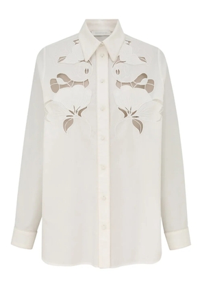 ZIMMERMANN flower-embroidered shirt - White