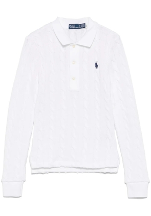 Polo Ralph Lauren cable-knit polo top - White
