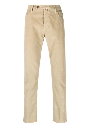 Incotex slim-cut cotton trousers - Neutrals