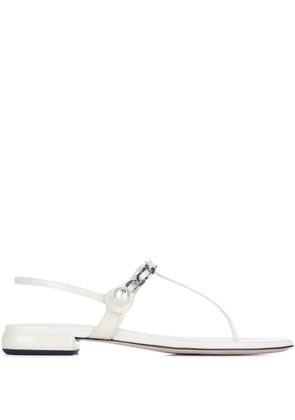 Miu Miu chain link-detail sandals - White