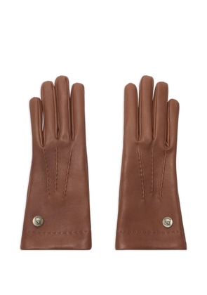 Burberry leather lined gloves - Brown