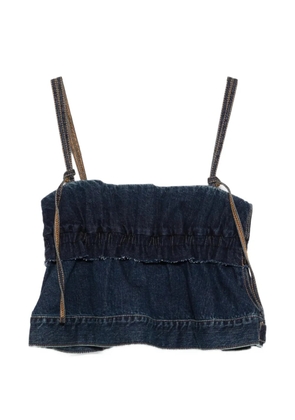 sacai denim pullover top - Blue