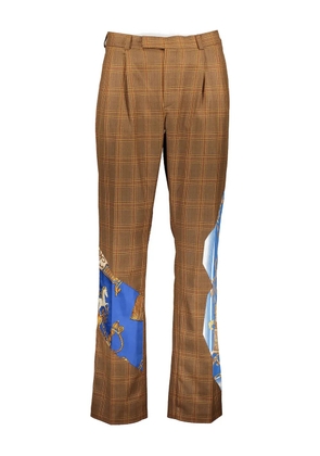 Ahluwalia Grandad check-pattern trousers - Brown