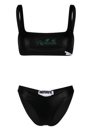 ROTATE BIRGER CHRISTENSEN Sunday metallic two-piece bikini - Black