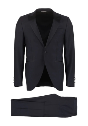 Canali peak-lapel wool suit - Black
