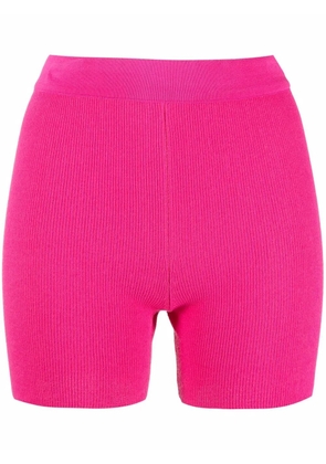 Jacquemus Le Short Arancia ribbed biker shorts - Pink