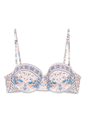 Camilla underwire-cup bikini top - White