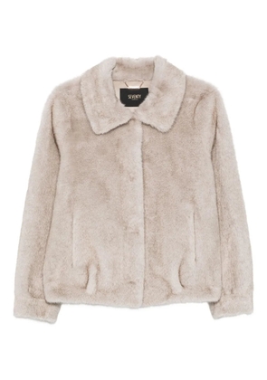 Seventy faux-fur long-sleeve jacket - Neutrals