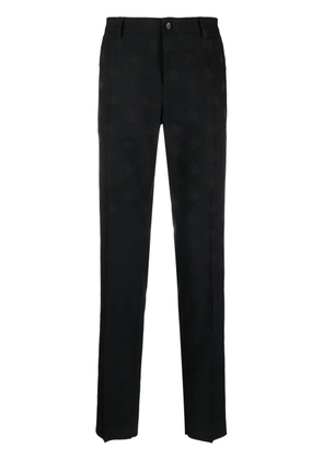 Dolce & Gabbana logo-jacquard straight-leg trousers - Black