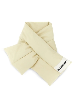Jil Sander padded logo-patch scarf - Neutrals