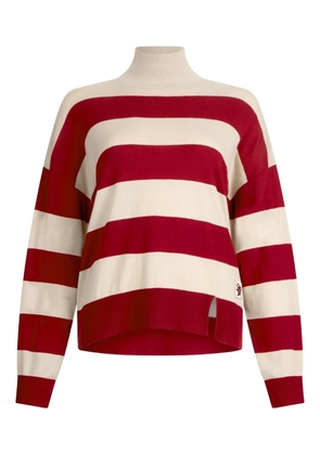 LIU JO striped high-neck sweater - Red
