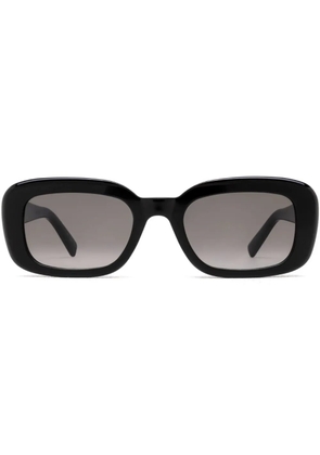 Saint Laurent Eyewear Cassandre-plaque sunglasses - Black