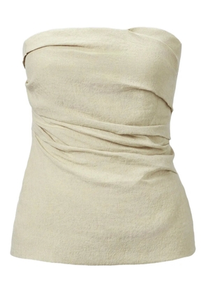 TOVE Izel draped bandeau top - Neutrals