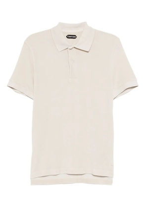 TOM FORD Towelling polo shirt - Neutrals