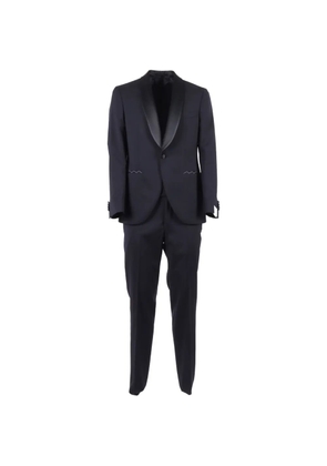 LUIGI BIANCHI MANTOVA shawl-collar zig-zag suit - Blue