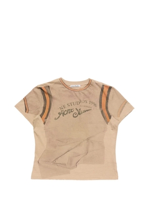 Acne Studios logo-print T-shirt - Neutrals