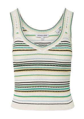 Veronica Beard striped ribbed tank top - Green