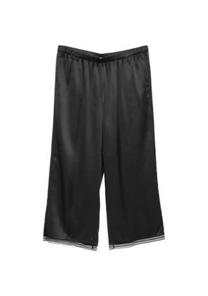 STAUD lace trim trousers - Black