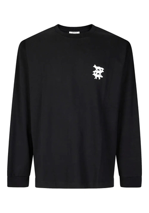 Maison Kitsuné logo-print long-sleeve t-shirt - Black