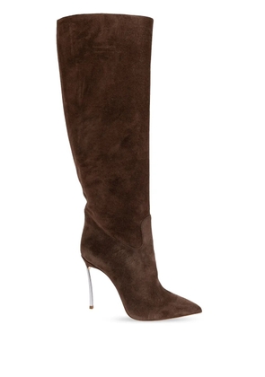 Casadei 100mm Blade suede boots - Brown