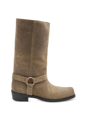 Golden Goose biker buckle strap boots - Neutrals