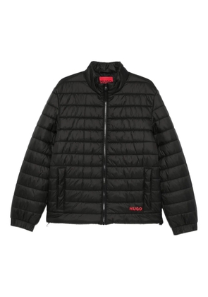 HUGO embroidered-logo padded jacket - Black
