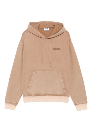 Moschino rhinestone-embellished hoodie - Brown