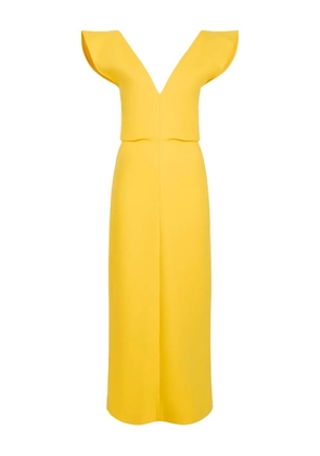 Proenza Schouler Mariam V-neck midi dress - Yellow