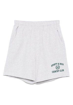 Sporty & Rich varsity crest gym shorts - Grey