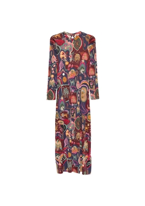 FARM Rio long-sleeve printed maxi dress - Purple