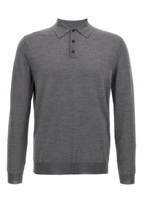 Zanone fine-knit polo shirt - Grey