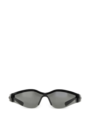 Gucci Eyewear logo-embossed shield-frame sunglasses - Black