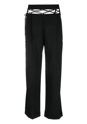 Nensi Dojaka cut-out wool trousers - Black