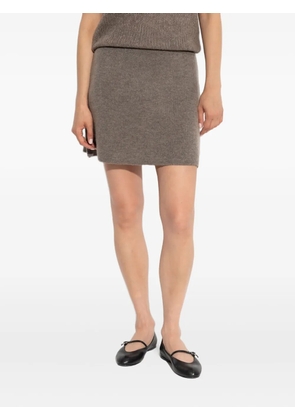Lisa Yang ribbed-knit mini skirt - Brown