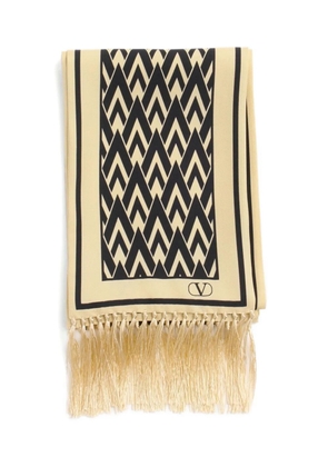 Valentino Garavani Toute La V silk scarf - Neutrals