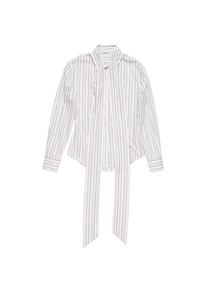 Acne Studios striped-pattern tie shirt - White