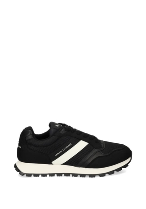 Ea7 Emporio Armani stripe panelled sneakers - Black