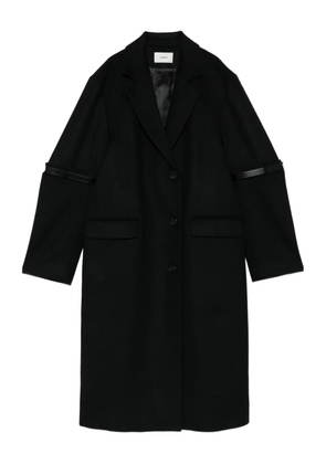 Coperni logo belted-detail coat - Black
