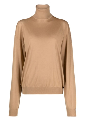 Saint Laurent roll-neck wool jumper - Neutrals
