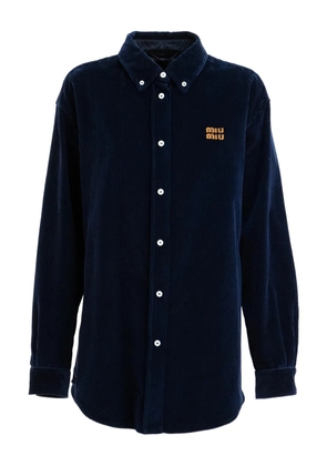 Miu Miu corduroy buttoned shirt jacket - Blue