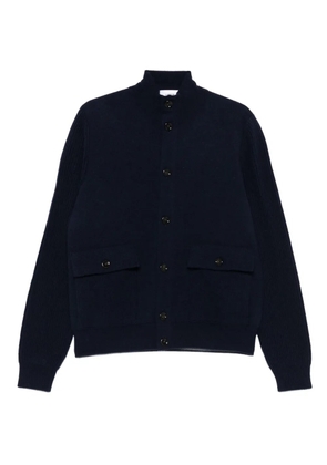 Lardini ribbed-panel button cardigan - Blue