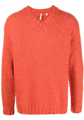Sunflower Aske fleece-texture jumper - Orange