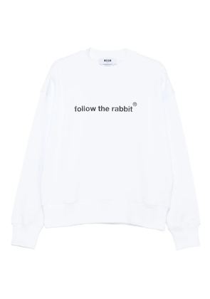 MSGM ribbed-trim sweatshirt - White