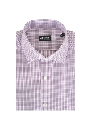 Zegna checked button shirt - Pink