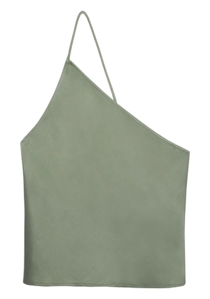 ANINE BING one-shoulder silk top - Green